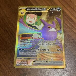Team Rocket's Crobat ex 242/182 Gold Destined Rivals Hyper Rare Pokemon NM